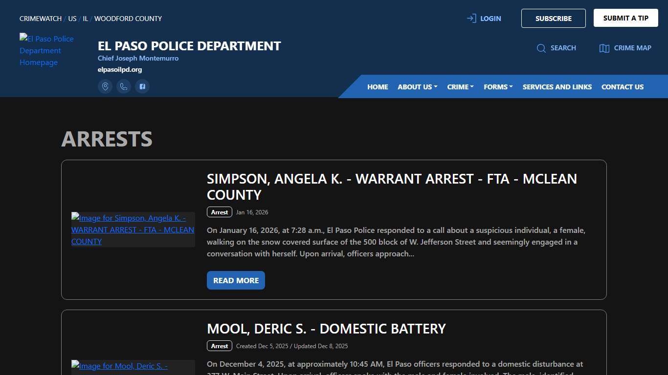 El Paso Police Department Arrests CRIMEWATCH